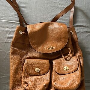 Coach Leather Backpack